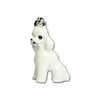Parisian Pet Poodle White Key Chain