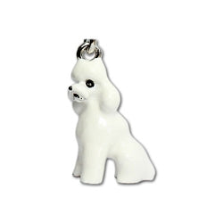 Parisian Pet Poodle White Key Chain