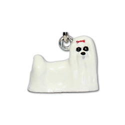 Parisian Pet Maltese Key Chain for Dogs - Trendy White Key Ring, Perfect Pet Accessory for Maltese Fans