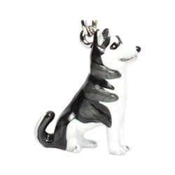 Parisian Pet Siberian Husky Key Chain for Dogs - Stylish, Durable, Trendy Gray & White Key Ring, Perfect Pet Accessory for Husky Lovers