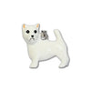 Parisian Pet Westie Key Chain-White