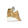 Parisian Pet Lhasa Apso Key Chain-Brown & White