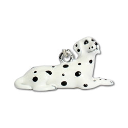 Parisian Pet Dalmatian Key Chain for Dogs – Hand-Painted Dalmatian Dog Breed Keychain, Pet Lover Accessory, Black and White