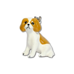 Parisian Pet King Charles Key Chain-Brown & White