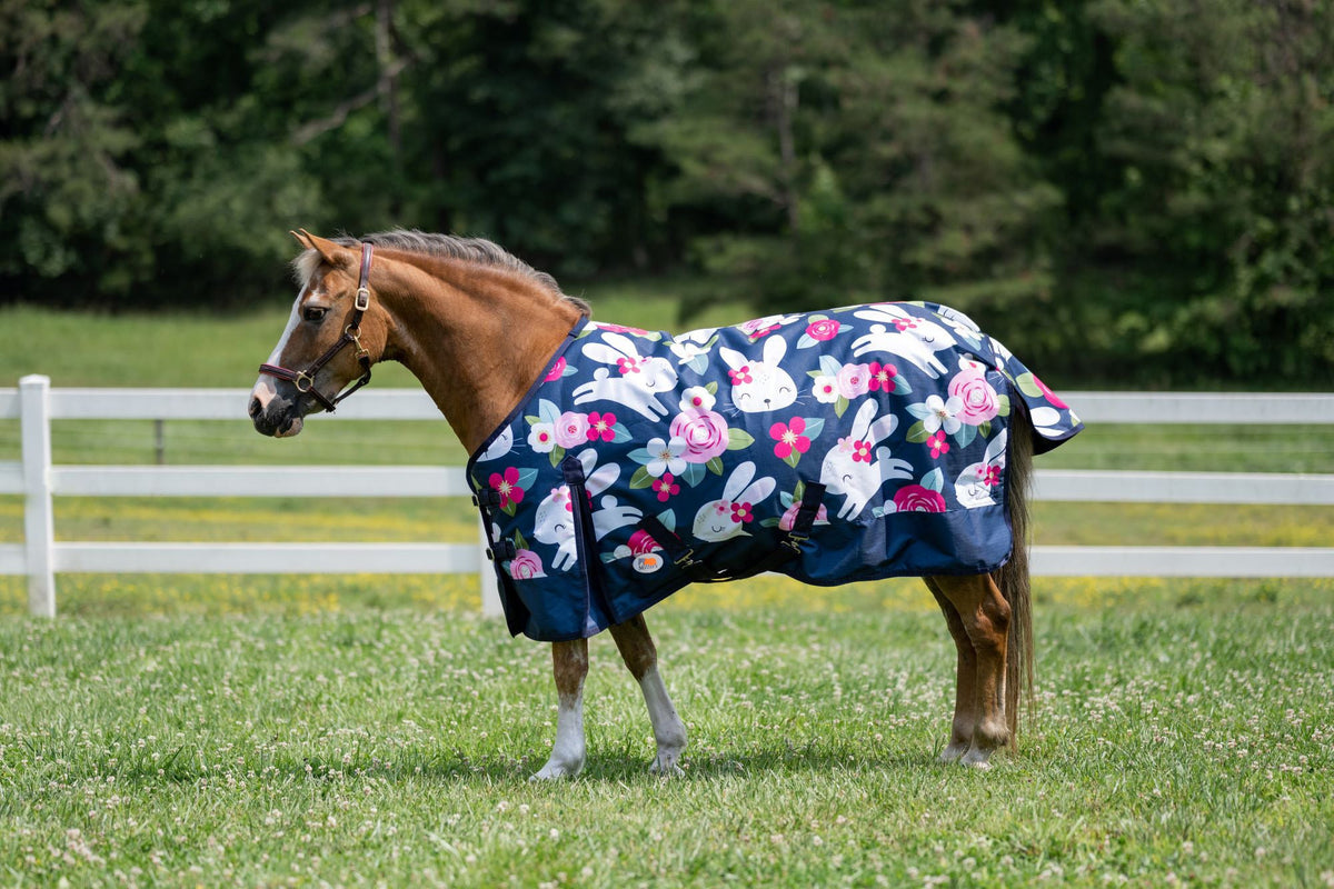 Millers Standard Neck Rabbit Print Pony Turnout Blanket 1200D 200 GSM Polyfill