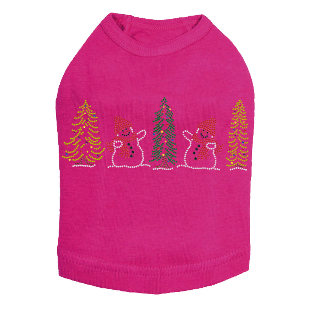 Two Snowmen in Trees - Dog Tank