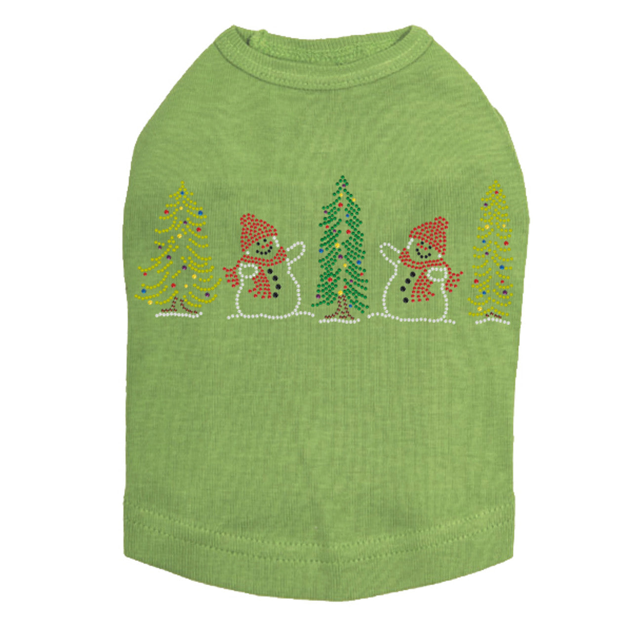 Two Snowmen in Trees - Dog Tank