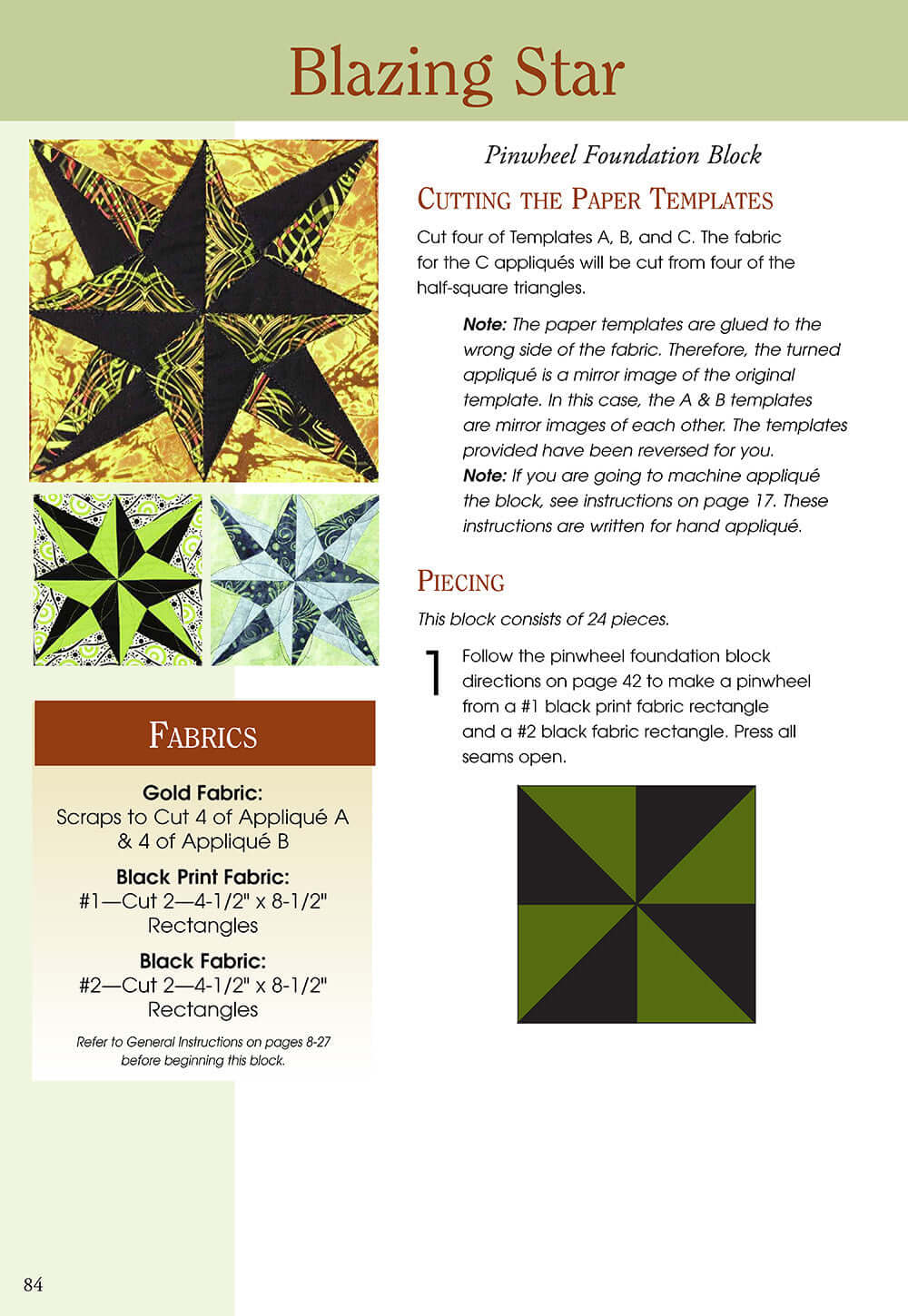 Penny Haren's Pieced Appliqué Intricate Blocks Made Easy