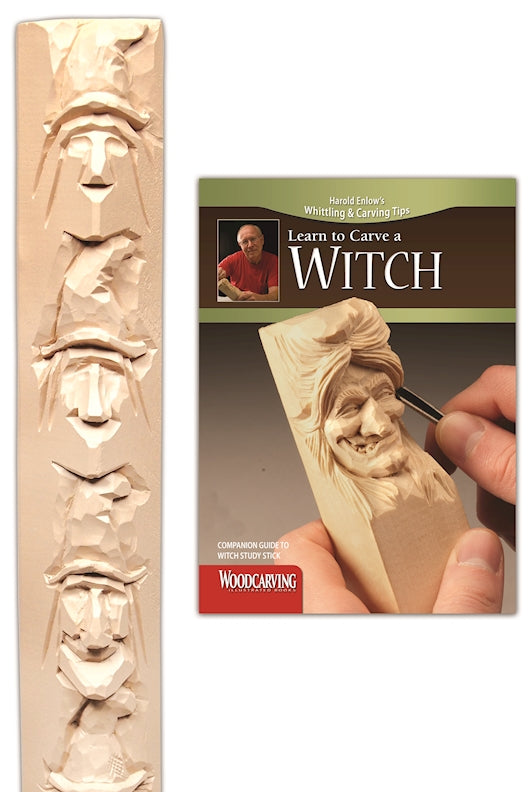 Cover of Witch Study Stick Kit (Learn to Carve Faces with Harold Enlow) – Paperback / softback, ISBN 9781497101197