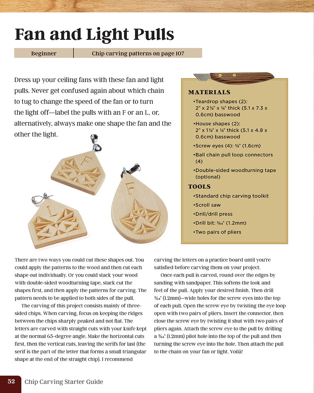 Chip Carving Starter Guide