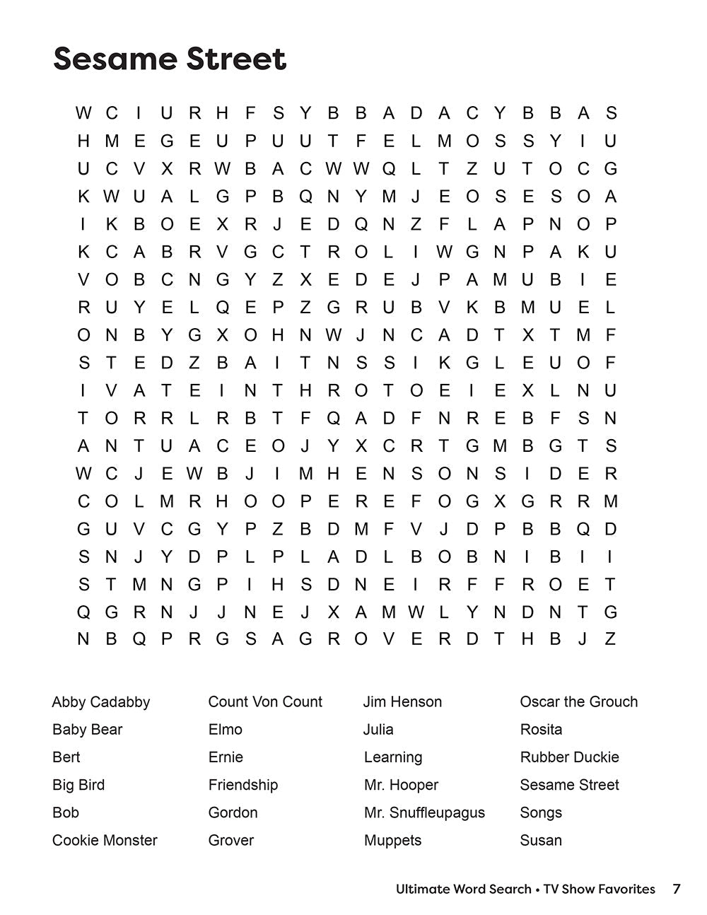 Ultimate Word Search TV Show Favorites