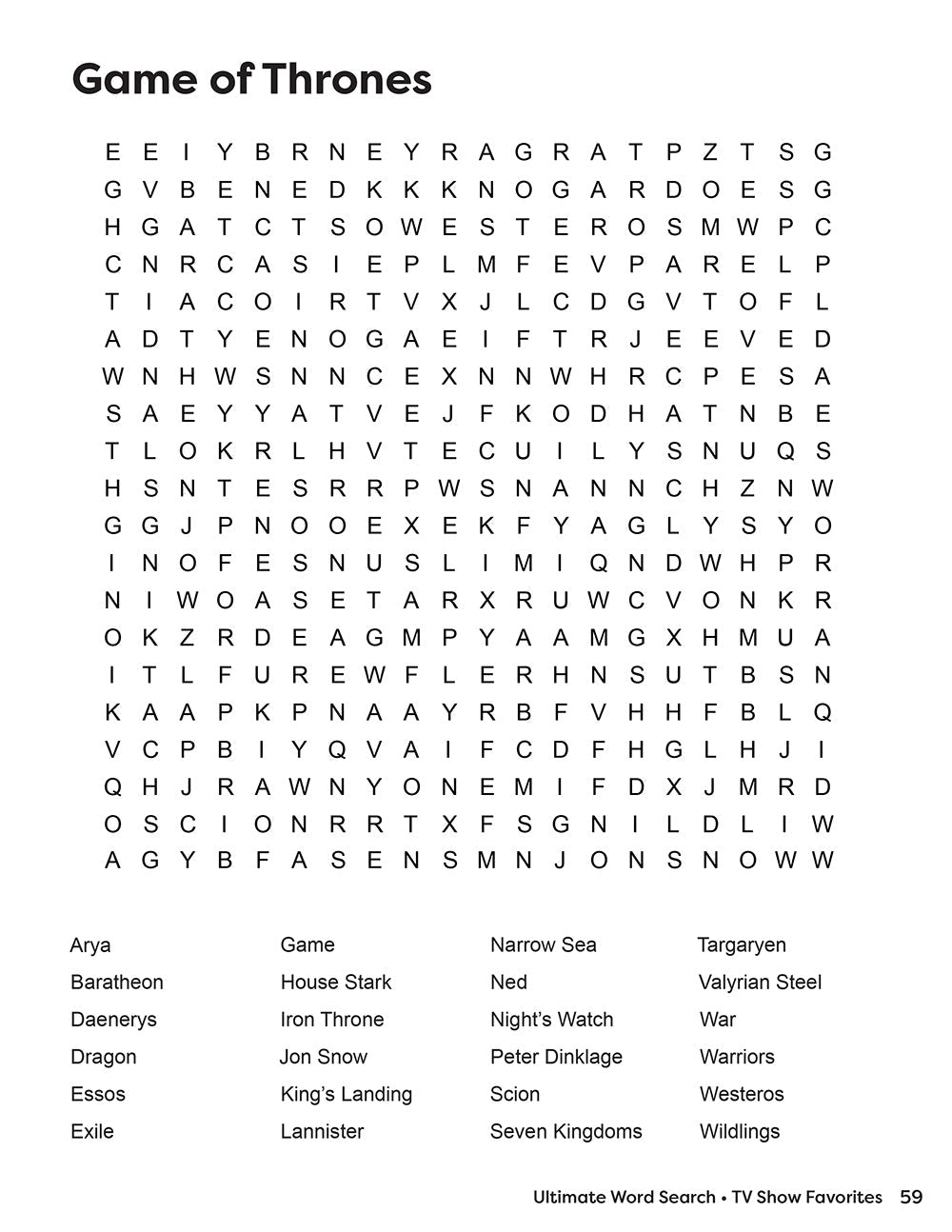 Ultimate Word Search TV Show Favorites