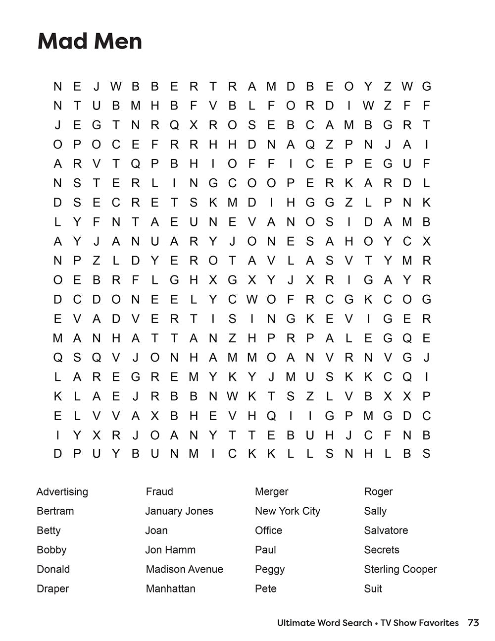 Ultimate Word Search TV Show Favorites