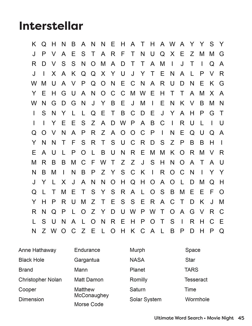 Ultimate Word Search Movie Night