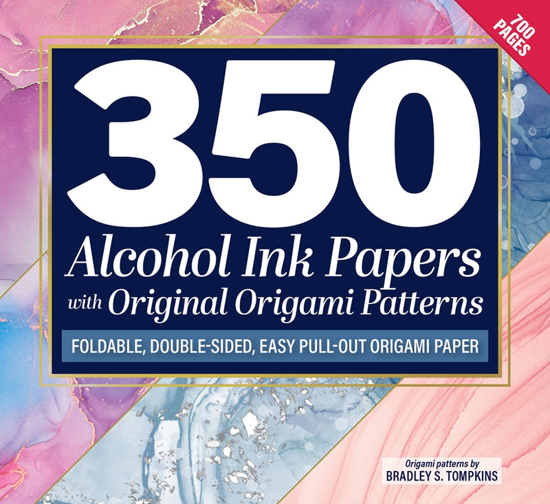 Cover of 350 Alcohol Ink Papers with Original Origami Patterns – Paperback / softback, ISBN 9781497105959