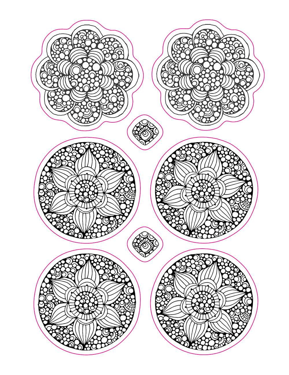 Color Your Own Stickers Mandalas