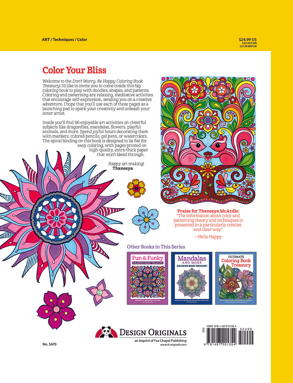 Dont Worry, Be Happy Coloring Book Treasury