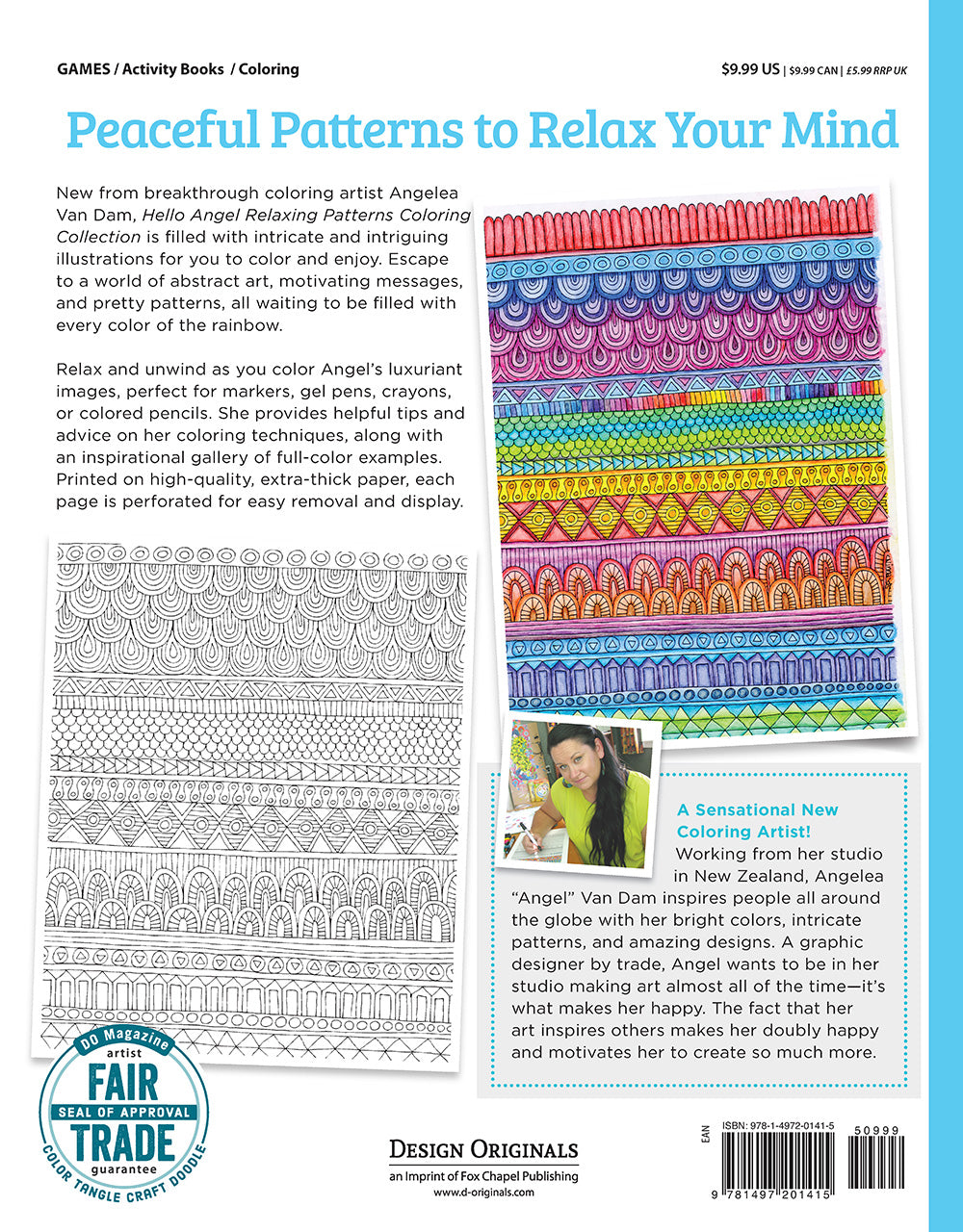 Hello Angel Relaxing Patterns Coloring Collection