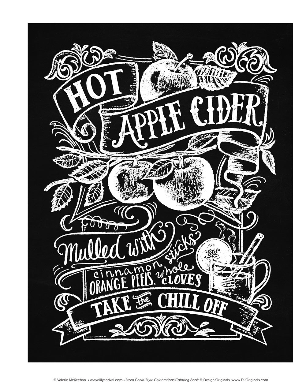 Chalk-Style Celebrations Coloring Book