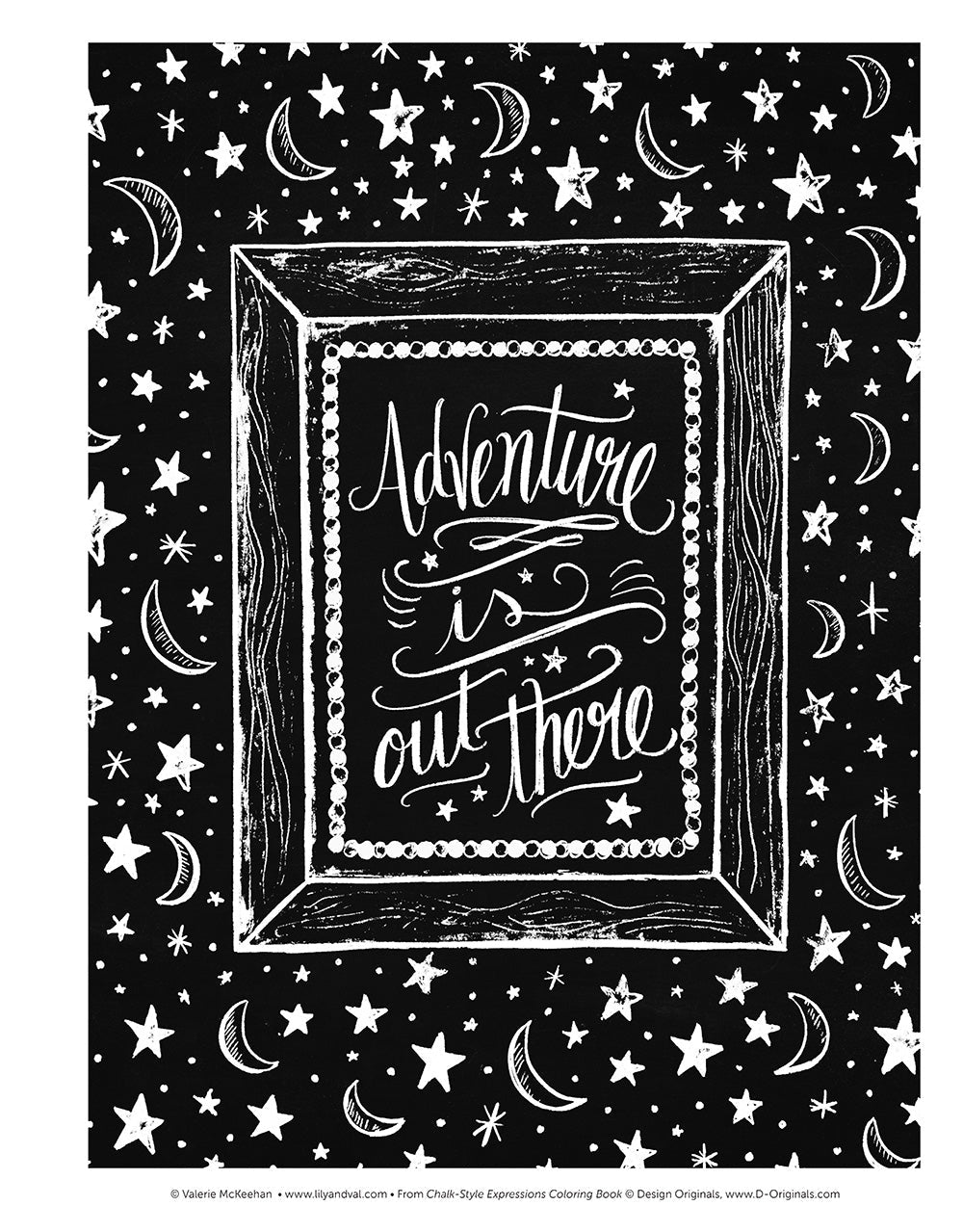 Chalk-Style Expressions Coloring Book