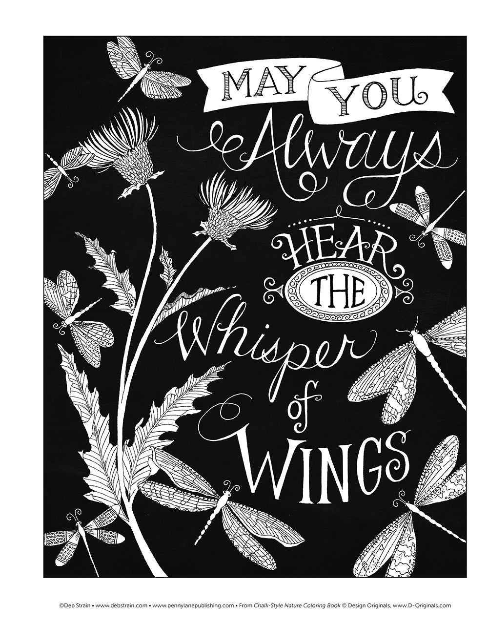 Chalk-Style Nature Coloring Book