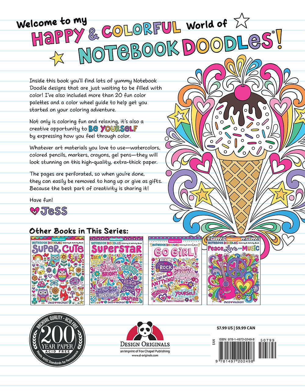 Notebook Doodles Sweets & Treats