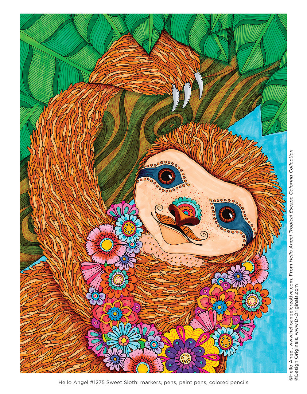 Hello Angel Tropical Escape Coloring Collection