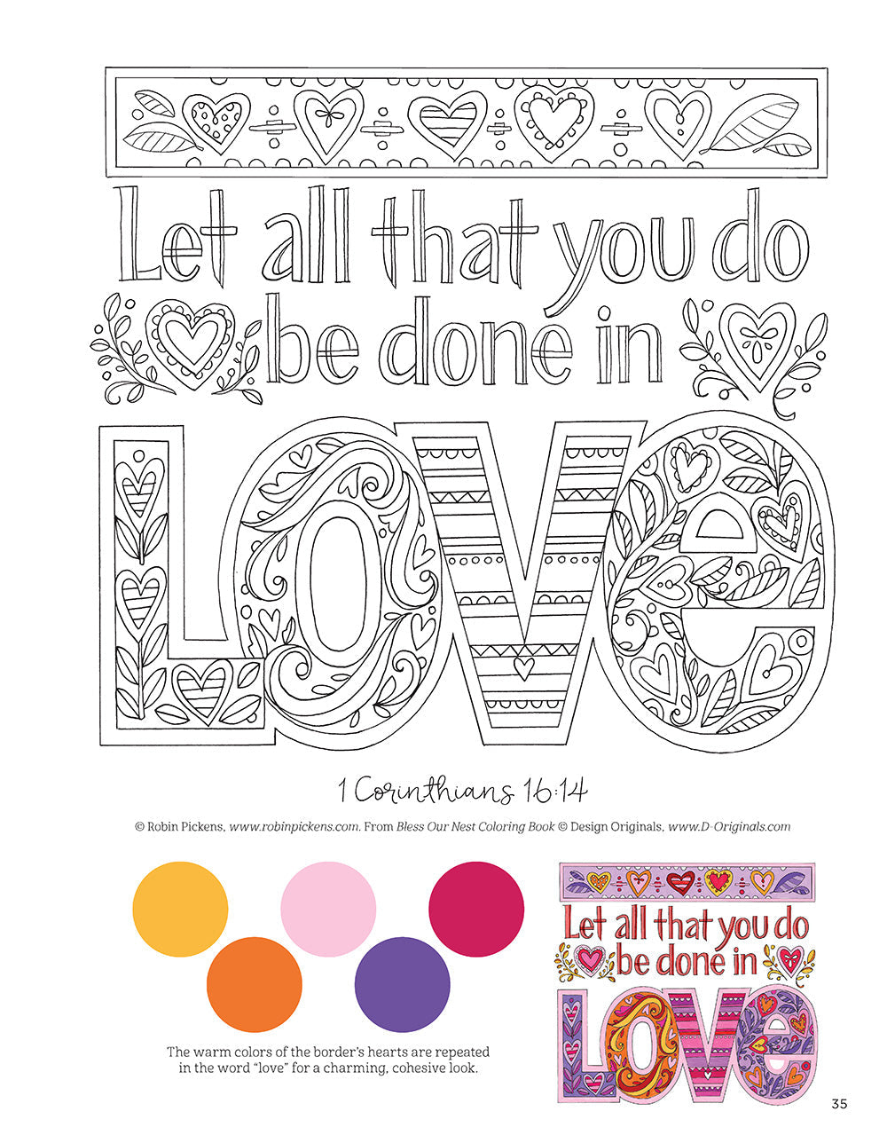 Bless Our Nest Coloring Book