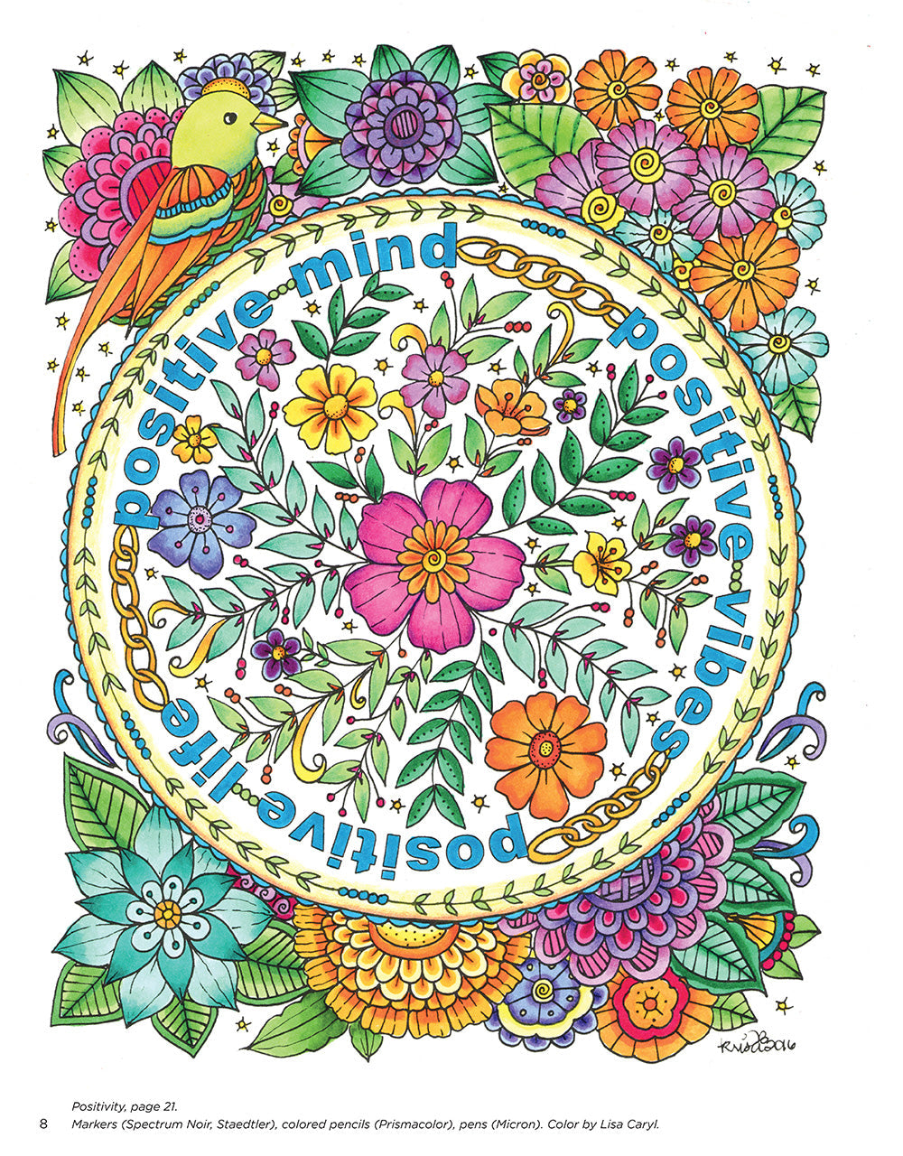 KC Doodle Art Be Happy Coloring Book