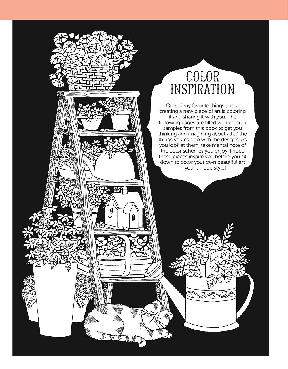 Chalk-Style Blessings Coloring Book