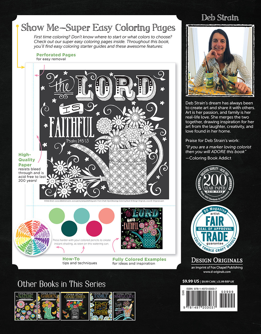 Chalk-Style Blessings Coloring Book