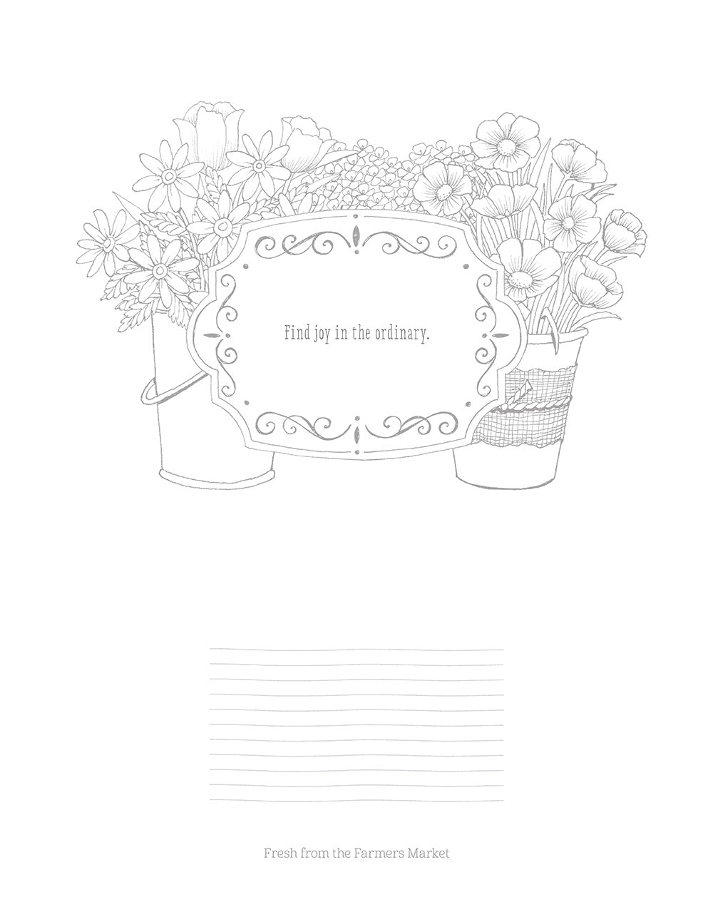 Chalk-Style Simple Life Coloring Book