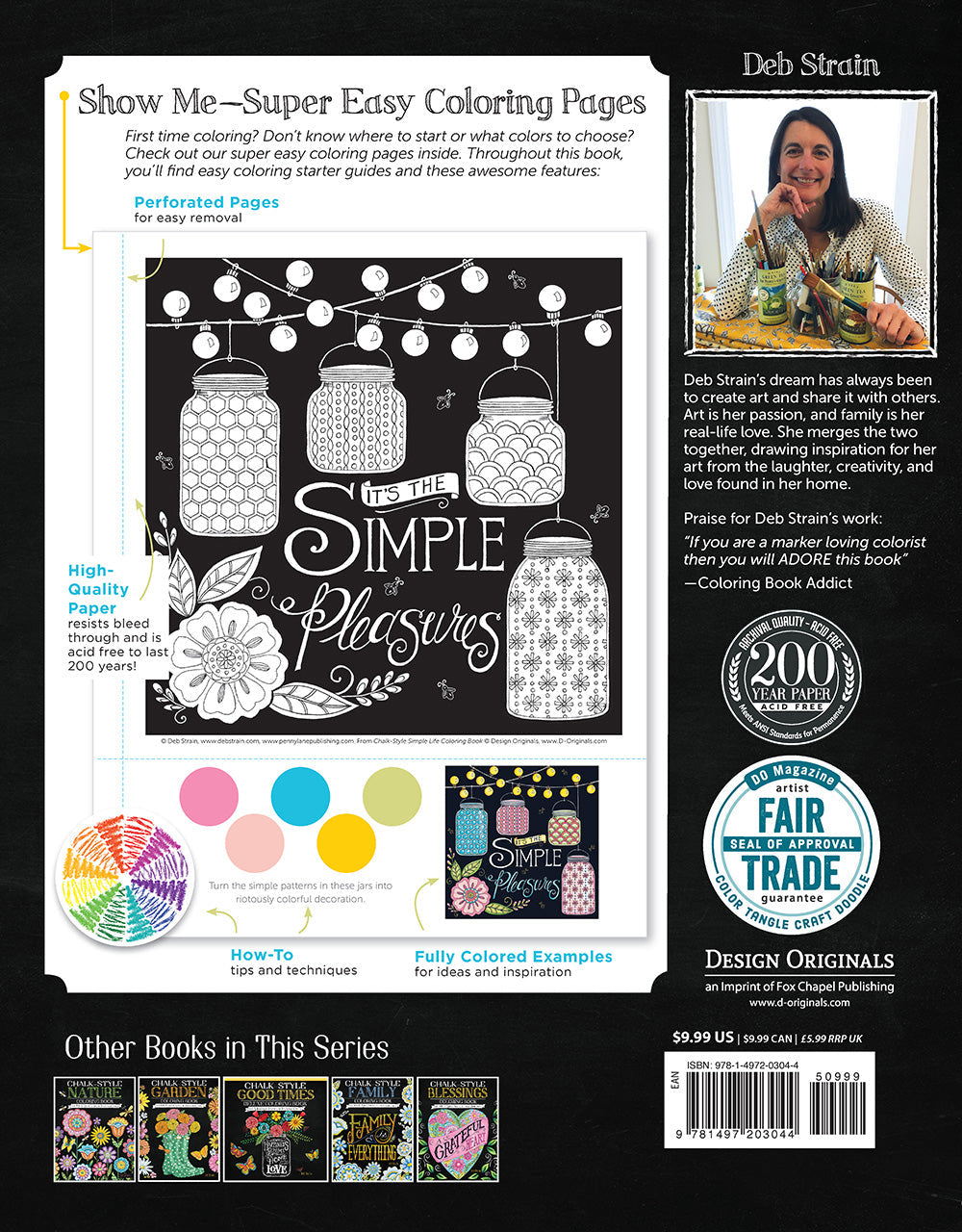 Chalk-Style Simple Life Coloring Book