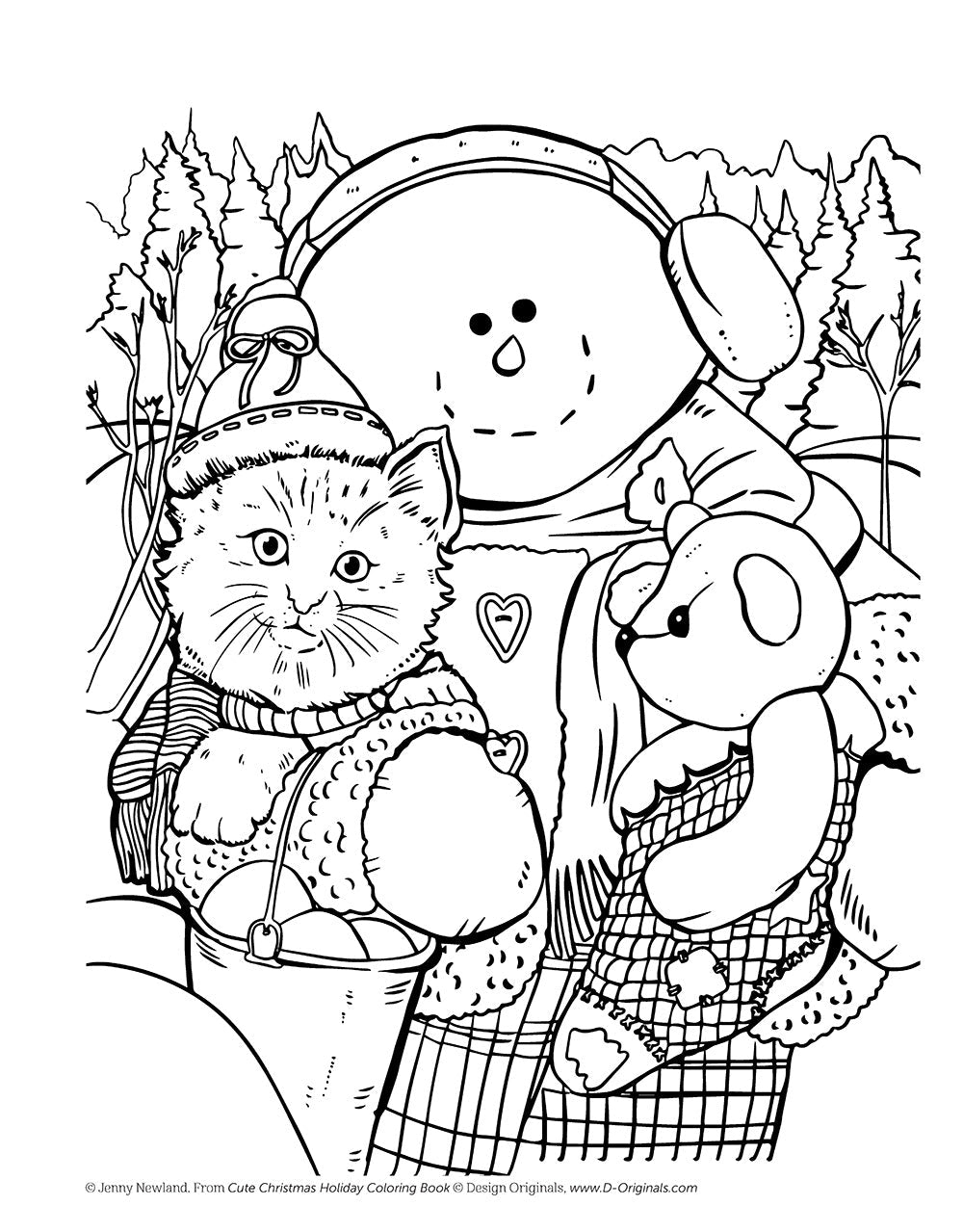 Cute Christmas Holiday Coloring Book