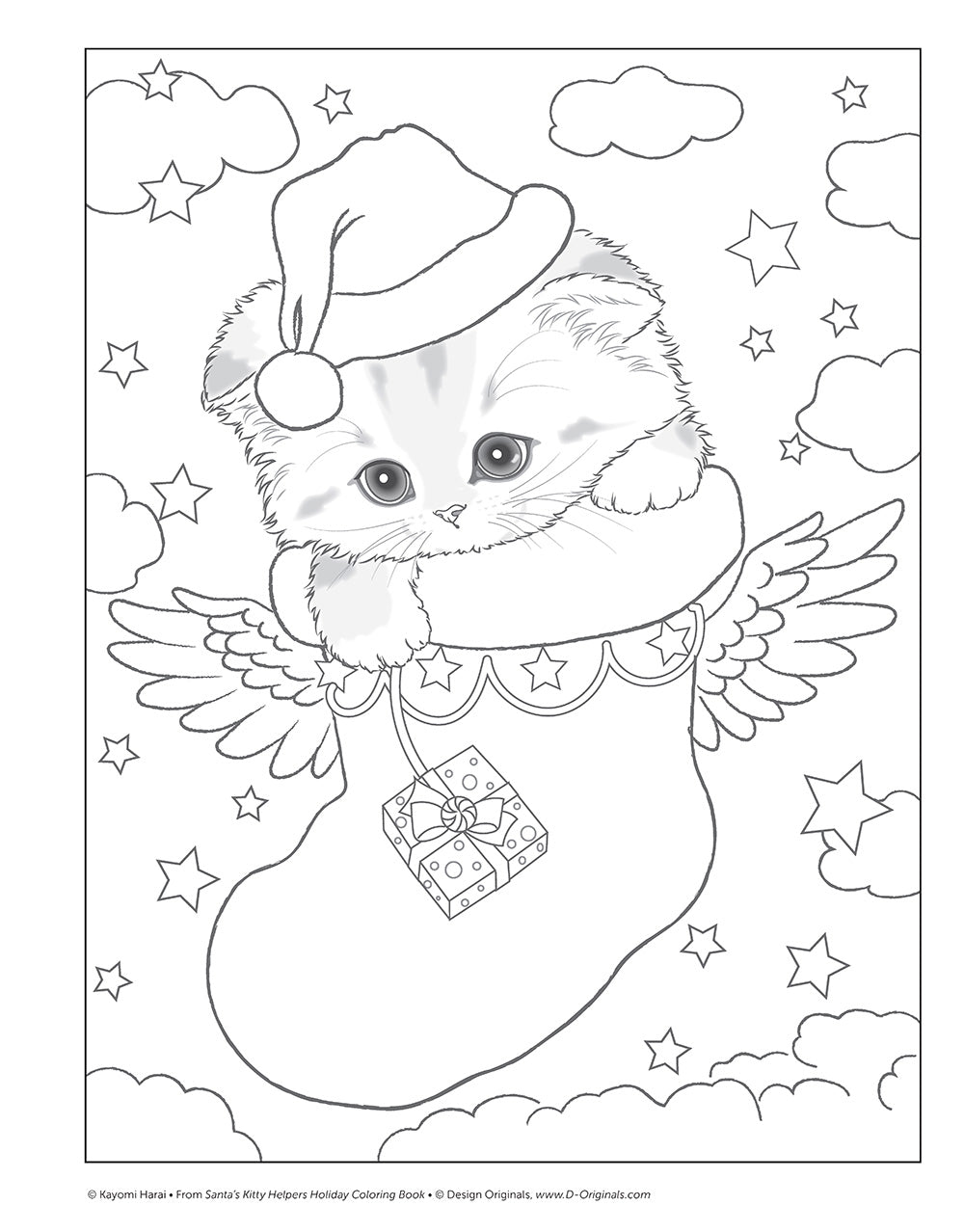 Santa's Kitty Helpers Holiday Coloring Book