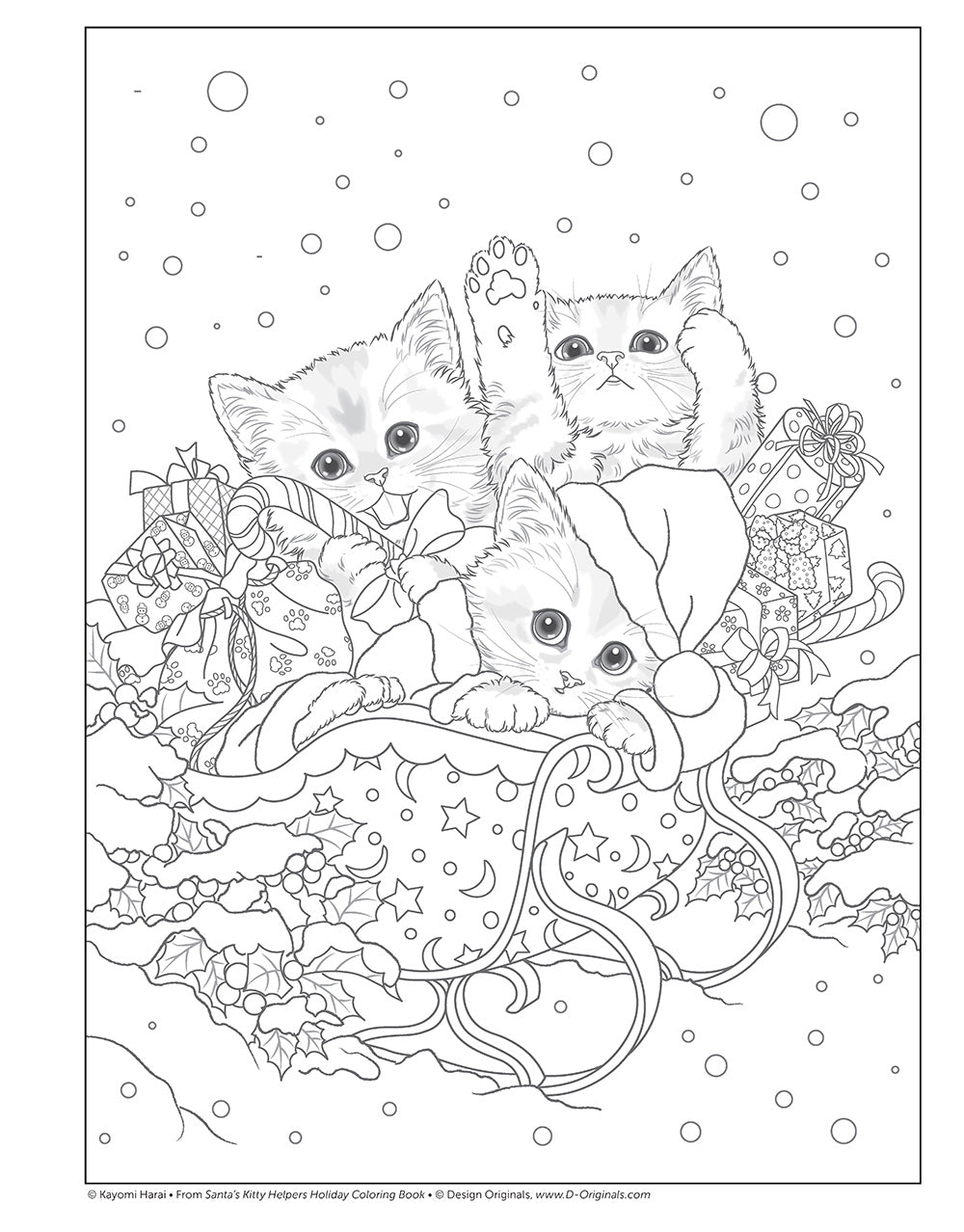 Santas Kitty Helpers Holiday Coloring Book