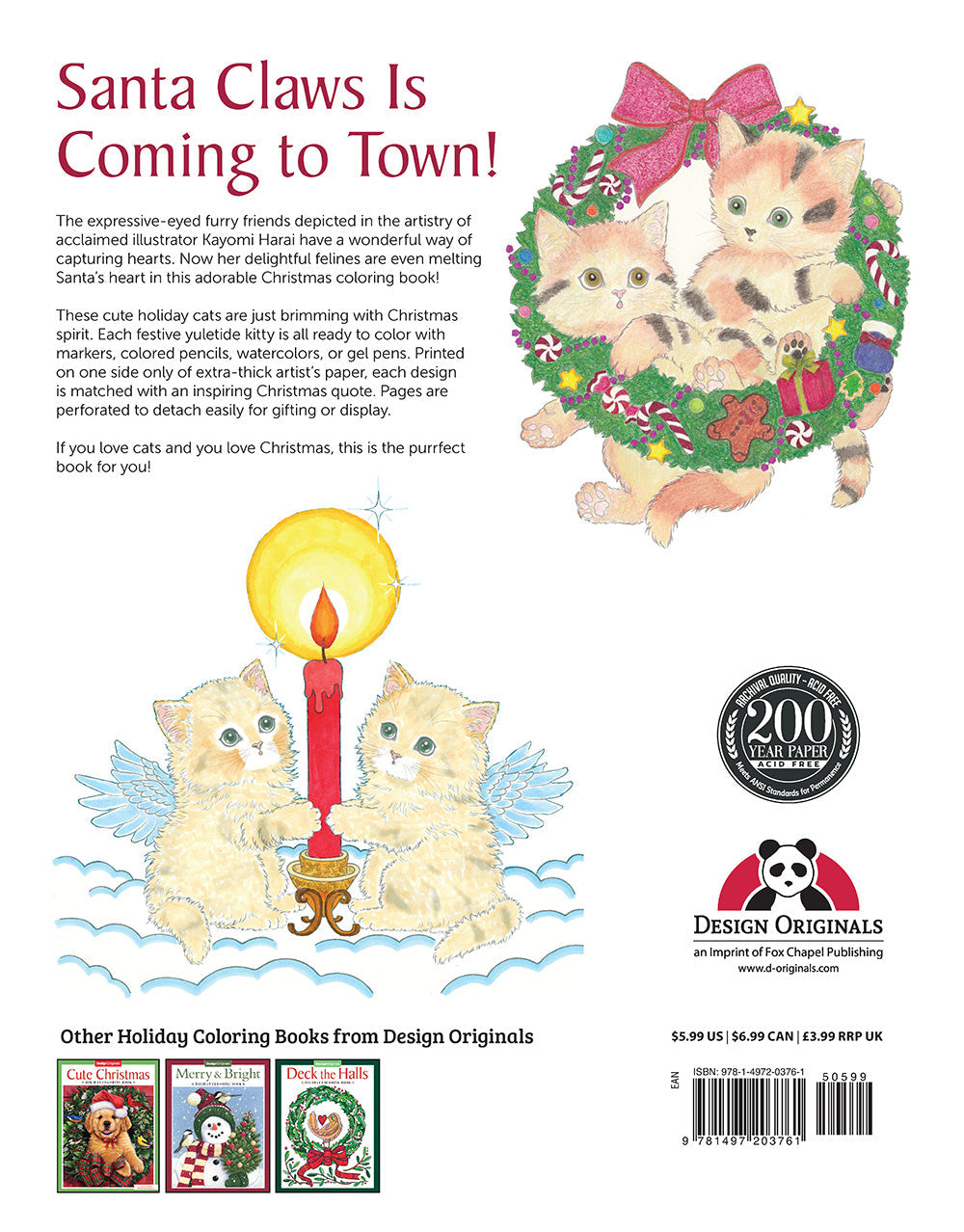 Santa's Kitty Helpers Holiday Coloring Book