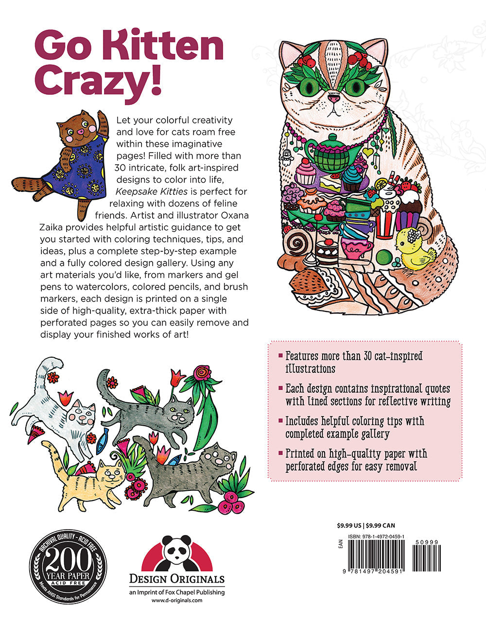 Keepsake Kitties Coloring Book