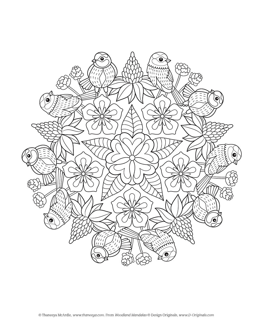 Woodland Mandalas Coloring Book