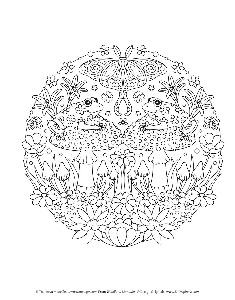 Woodland Mandalas Coloring Book
