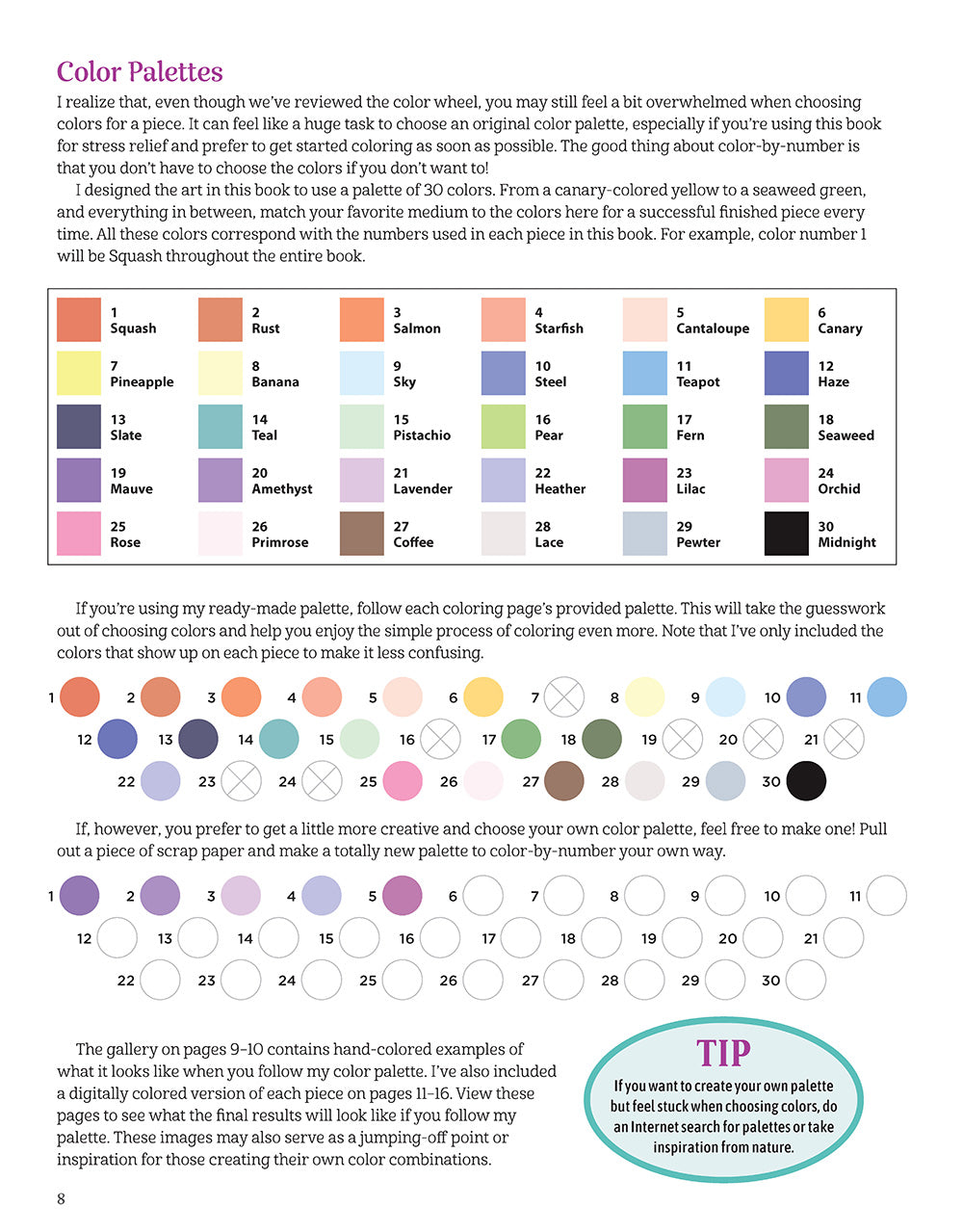 Color by Number the Simple Joys of Life