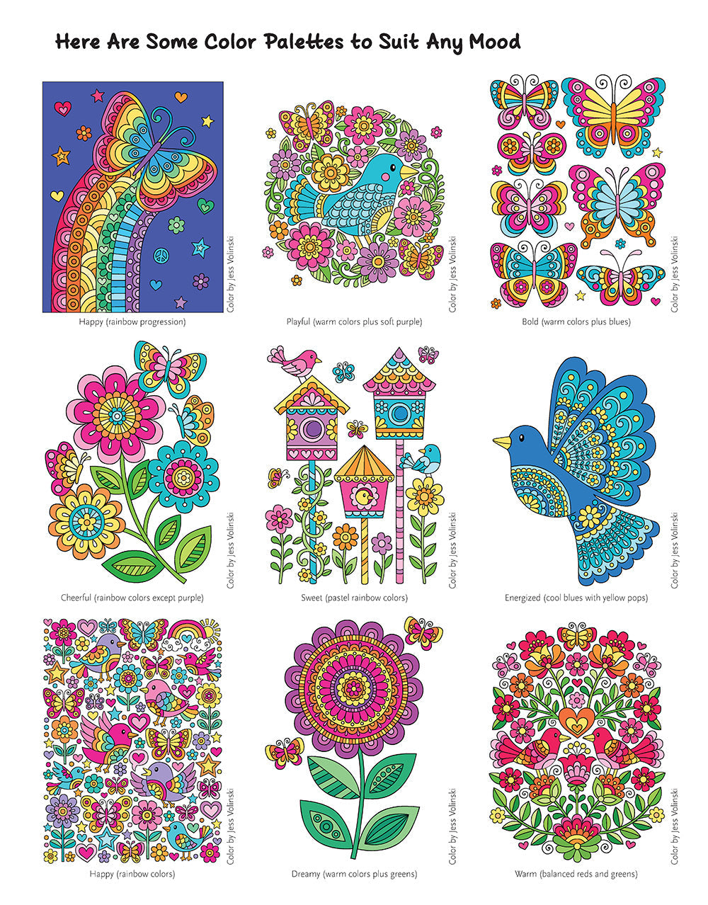 Notebook Doodles Birds, Blooms & Butterflies