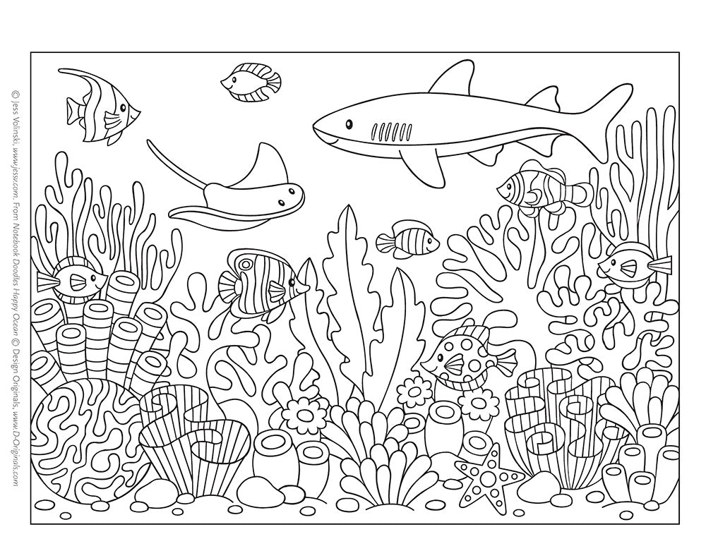 Notebook Doodles Happy Ocean