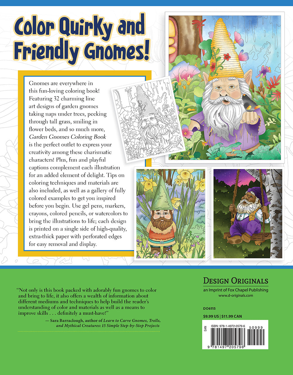 Garden Gnomes Coloring Book