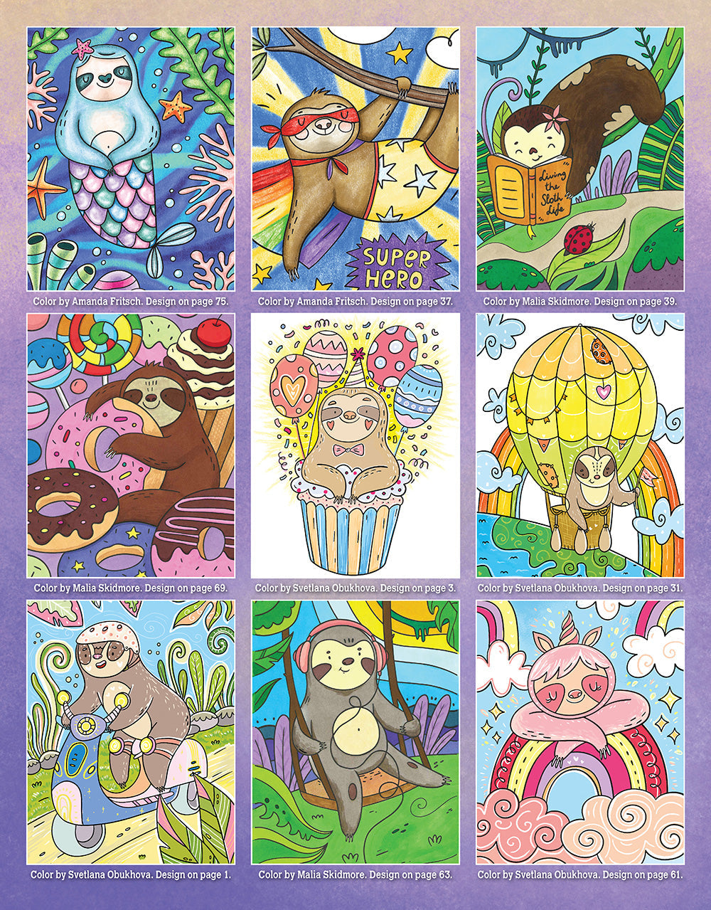 Sloths Coloring Book