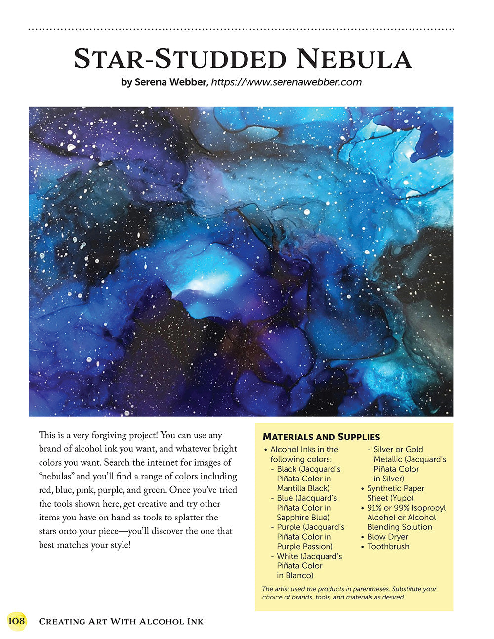 Creating Art with Alcohol Ink