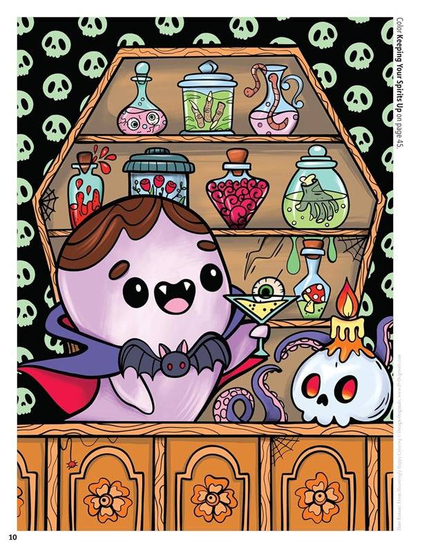 Inside Hauntingly Happy Coloring – Paperback / softback, ISBN 9781497207226