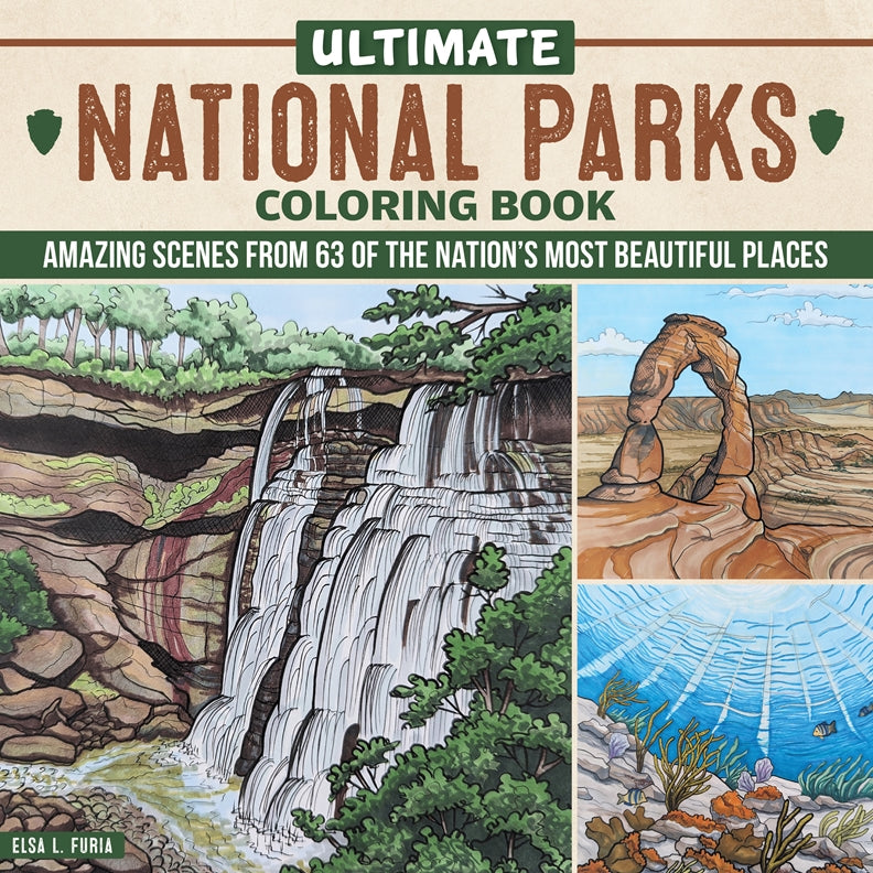 Cover of Ultimate National Parks Coloring Book – Paperback / softback, ISBN 9781497207257