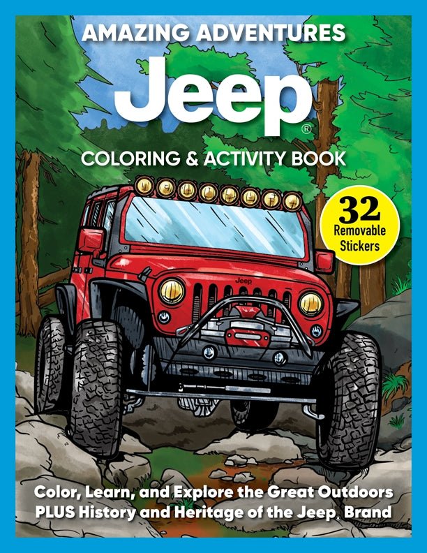 Cover of Amazing Adventures Jeep® Coloring & Activity Book – Paperback / softback, ISBN 9781497207578