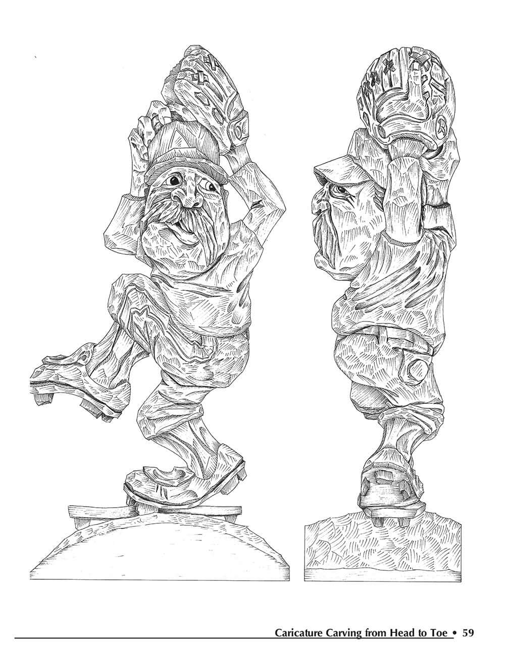 Caricature Carving from Head to Toe